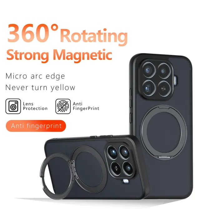 Coque Xiaomi 17T Pro Magnétique Ring Support Semi-Transparente