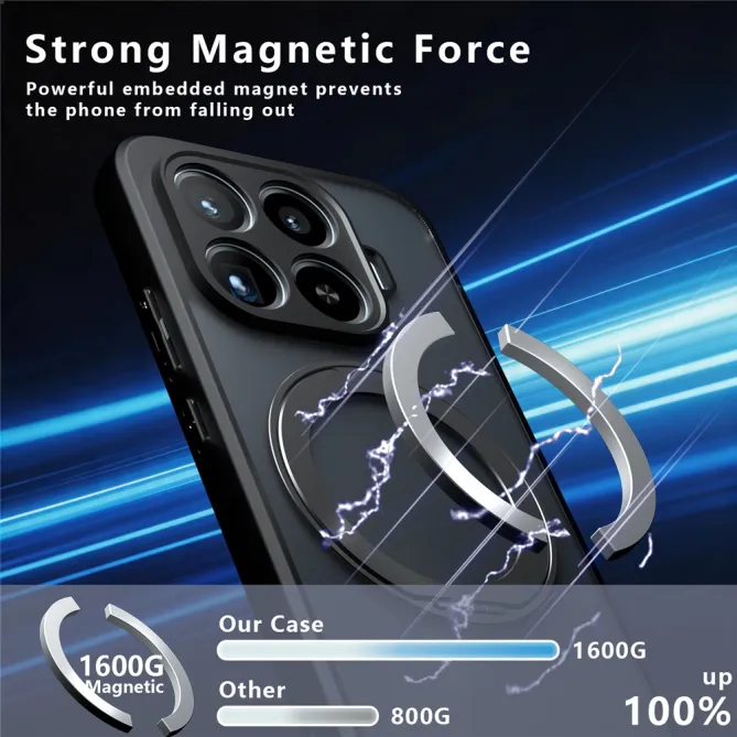 Coque Xiaomi 17T Pro Magnétique Ring Support Semi-Transparente