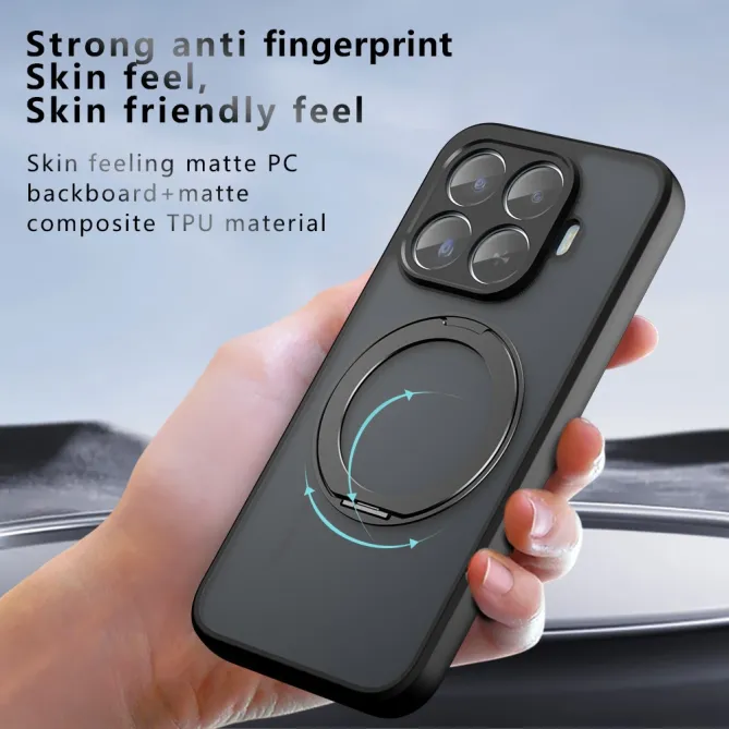 Coque Xiaomi 17T Pro Magnétique Ring Support Semi-Transparente