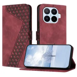 Housse Xiaomi 17T Pro simili cuir géométrique relief