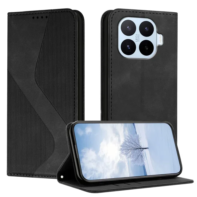 Housse Xiaomi 17T Pro business simili cuir suédé lignes