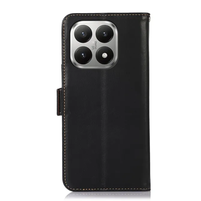 Housse Xiaomi 17T Pro Cuir Véritable RFID Porte-Cartes