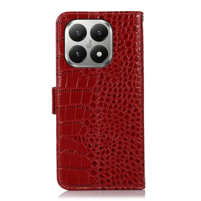 Housse Xiaomi 17T Pro cuir véritable aspect croco