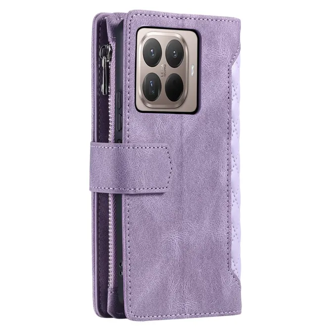 Housse Xiaomi 17T Pro portefeuille zippé 9 cartes dragonne