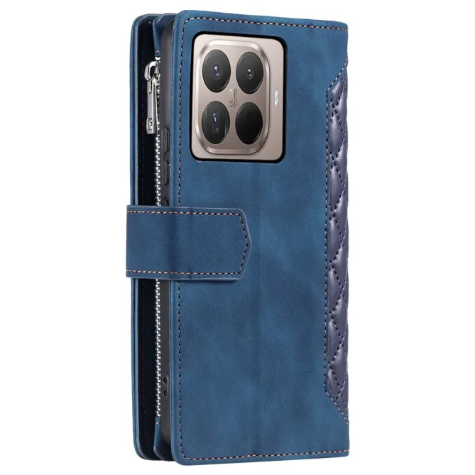Housse Xiaomi 17T Pro portefeuille zippé 9 cartes dragonne