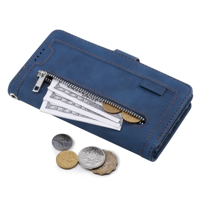 Housse Xiaomi 17T Pro zippée 9 cartes simili cuir dragonne