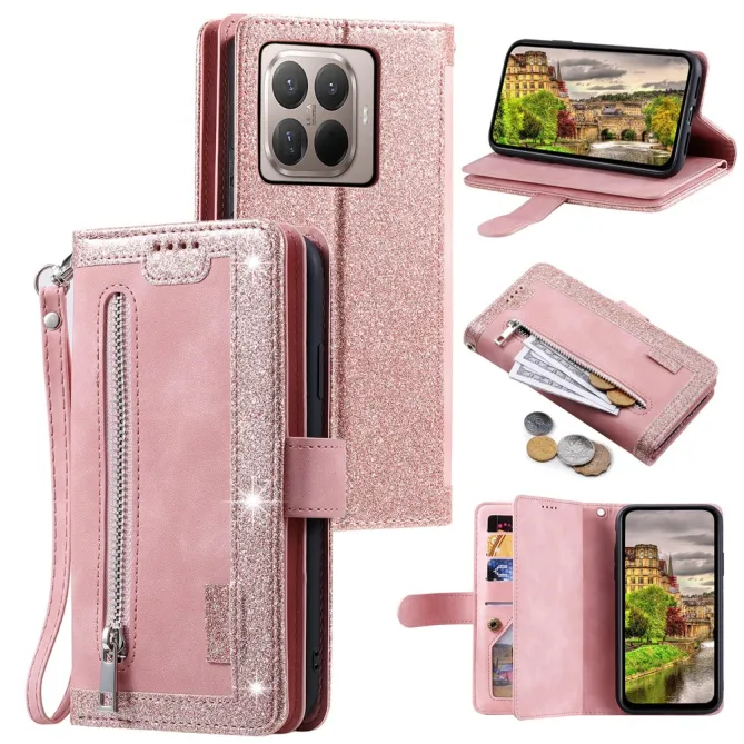 Housse Xiaomi 17T Pro zippée 9 cartes simili cuir dragonne