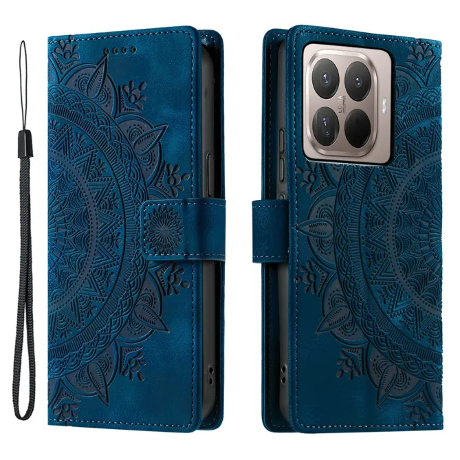 Housse Xiaomi 17T Pro Mandala Relief Simili Cuir avec Dragonne