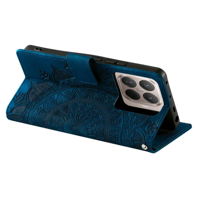 Housse Xiaomi 17T Pro Mandala Relief Simili Cuir avec Dragonne