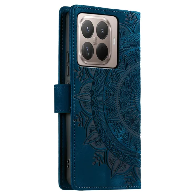 Housse Xiaomi 17T Pro Mandala Relief Simili Cuir avec Dragonne
