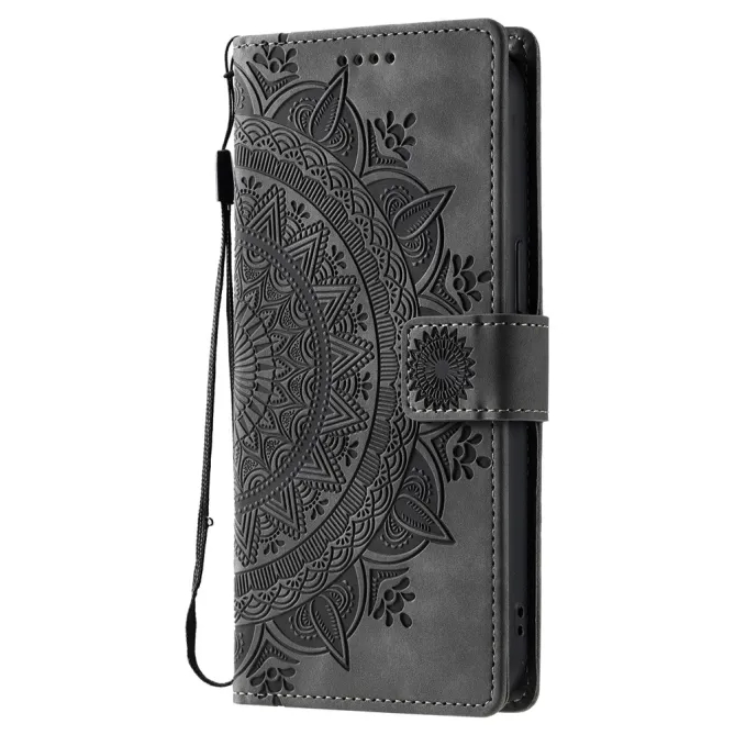 Housse Xiaomi 17T Pro Mandala Relief Simili Cuir avec Dragonne