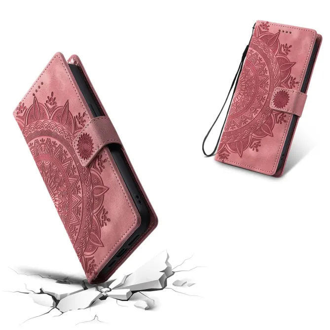 Housse Xiaomi 17T Pro Mandala Relief Simili Cuir avec Dragonne