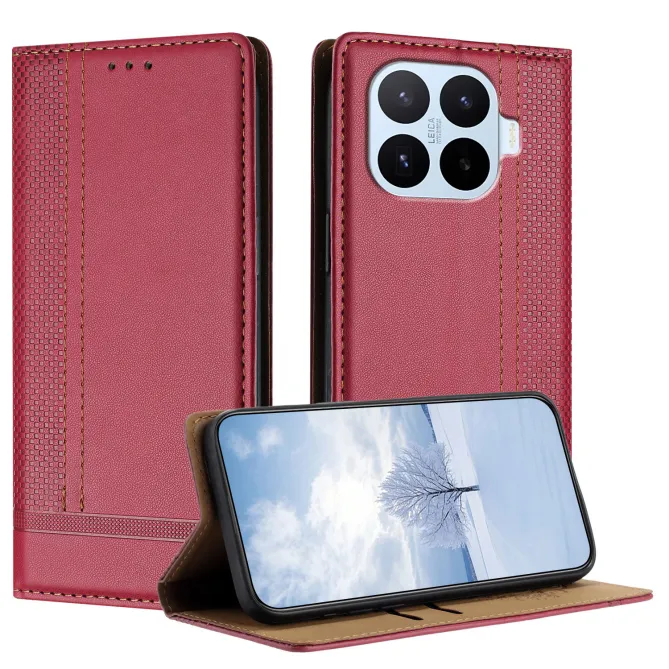 Flip Cover Xiaomi 17T Pro Lignes Structurées avec Porte-Cartes