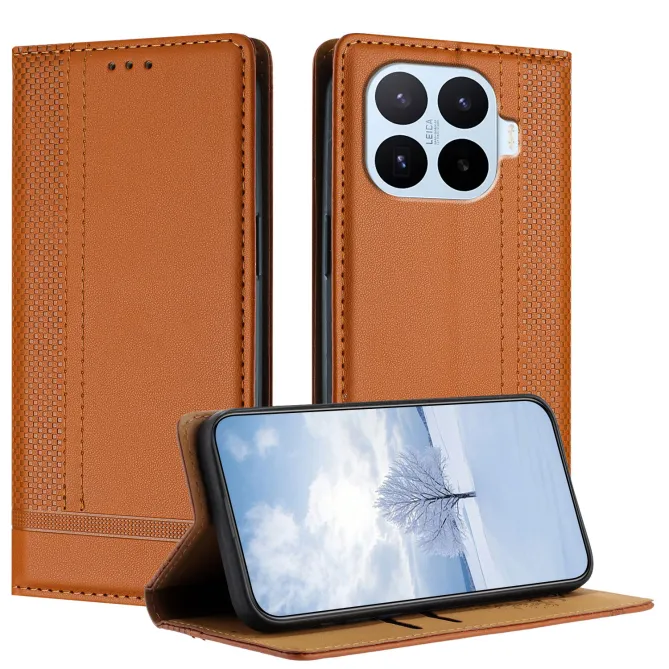 Flip Cover Xiaomi 17T Pro Lignes Structurées avec Porte-Cartes