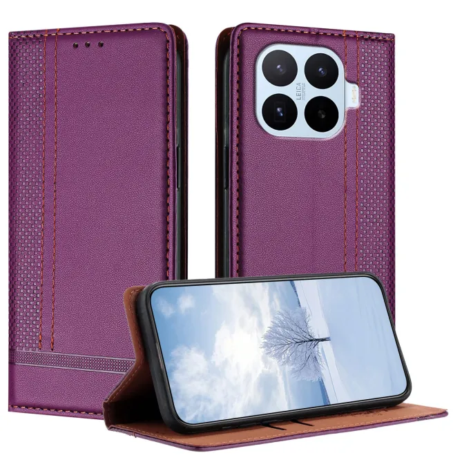 Flip Cover Xiaomi 17T Pro Lignes Structurées avec Porte-Cartes