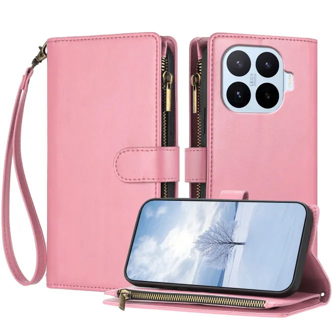 Housse Xiaomi 17T Pro Zippée Porte-Cartes Simili Cuir