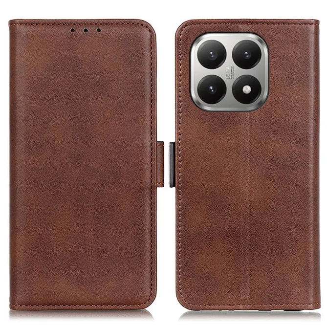 Étui portefeuille revêtement simili cuir mat pour Xiaomi 17T Pro
