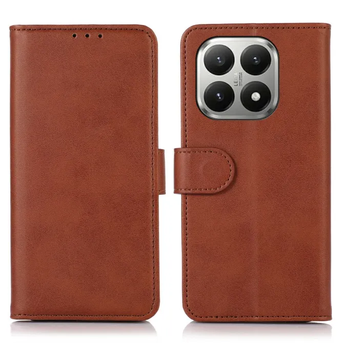 Housse Xiaomi 17T Pro Simili Cuir Daim avec 4 Emplacements Marron