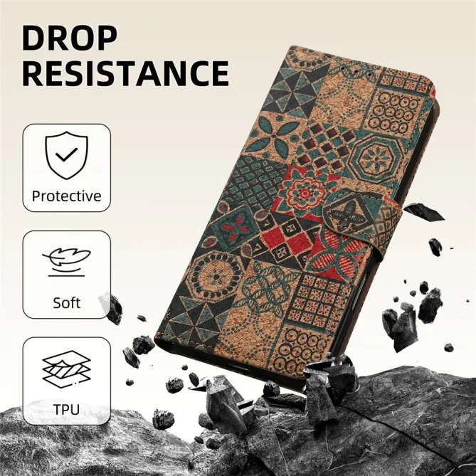 Housse Xiaomi 17T Pro Motif Carreaux Zellige Simili Cuir