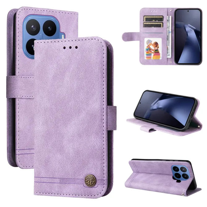 Housse Xiaomi 17T Pro Skin Touch simili cuir ciré Violet clair - photo 3