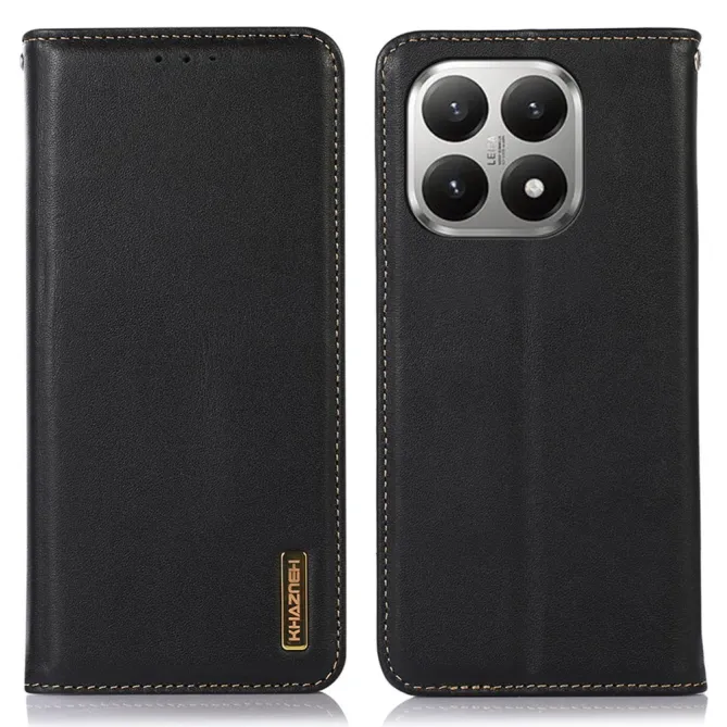 Housse Xiaomi 17T Pro cuir véritable Nappa RFID rabat flip