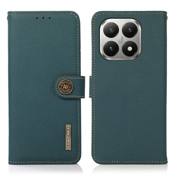 Housse Xiaomi 17T Pro KHAZNEH Portefeuille RFID Cuir Véritable