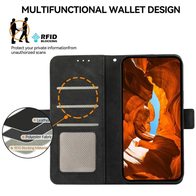 Housse Xiaomi 17T Pro Stand Portefeuille Shadow Noir - photo 4