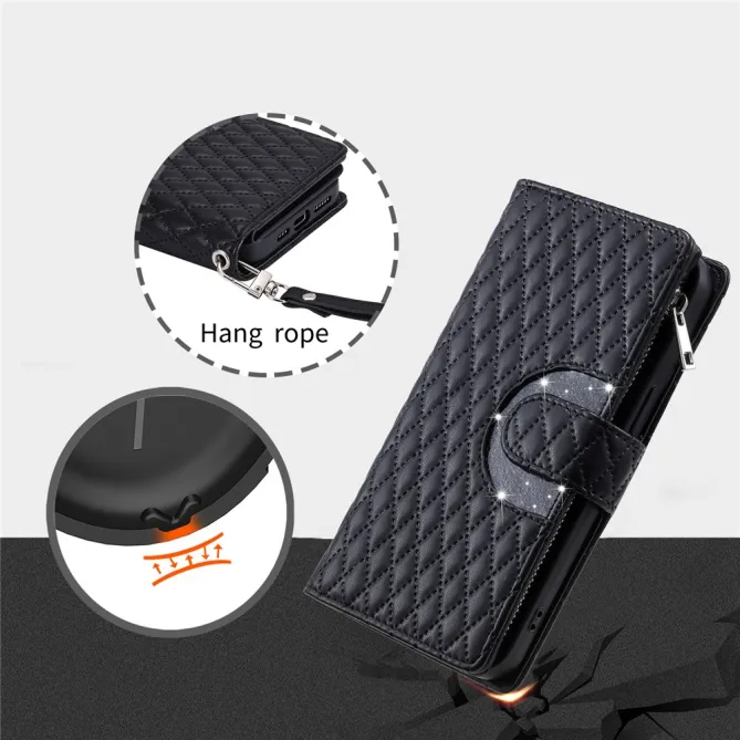 Housse Xiaomi 17T Pro matelassée zippée porte-cartes dragonne