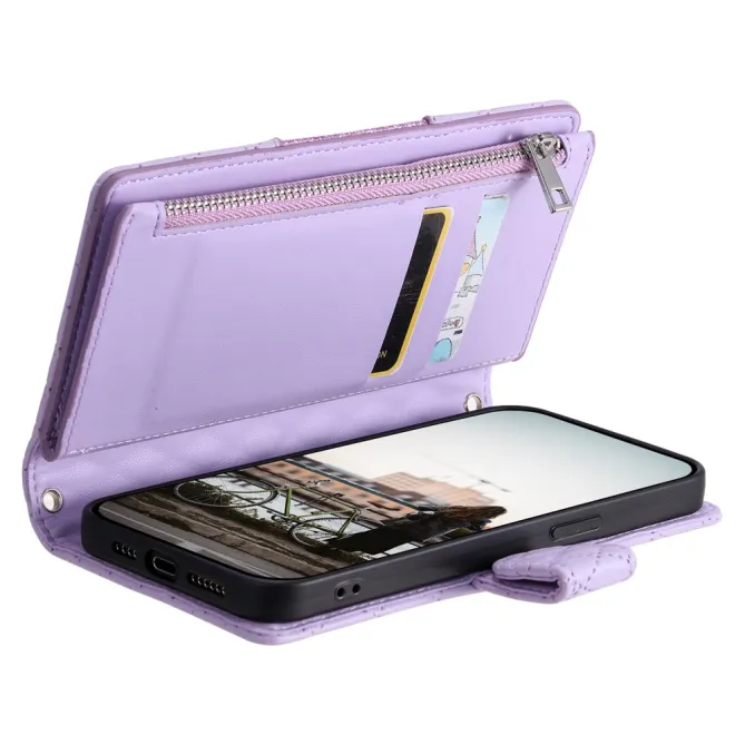 Housse Xiaomi 17T Pro matelassée zippée porte-cartes dragonne