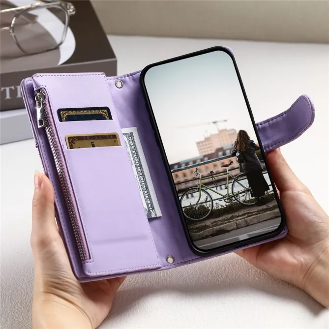 Housse Xiaomi 17T Pro matelassée zippée porte-cartes dragonne