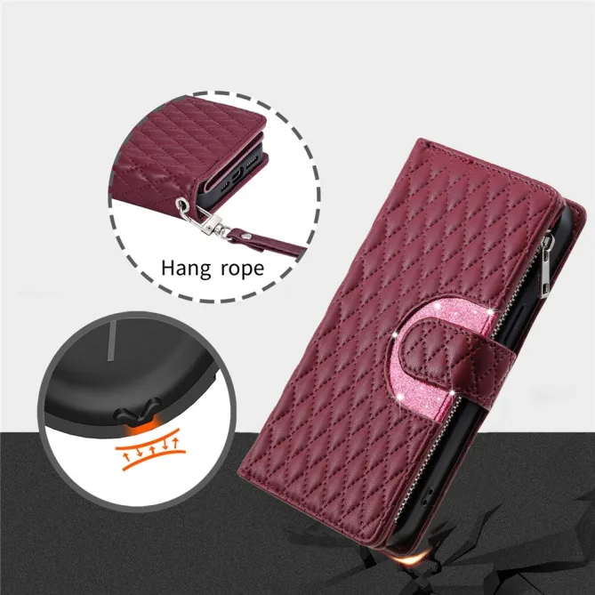 Housse Xiaomi 17T Pro matelassée zippée porte-cartes dragonne