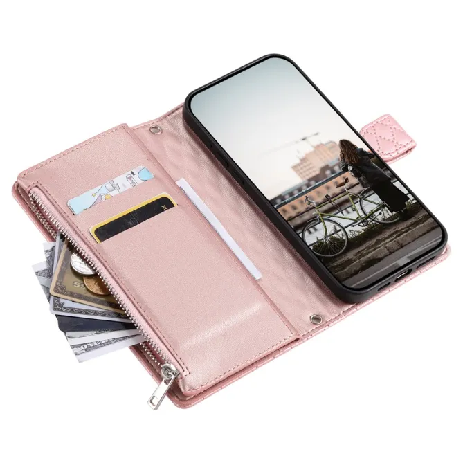 Housse Xiaomi 17T Pro matelassée zippée porte-cartes dragonne