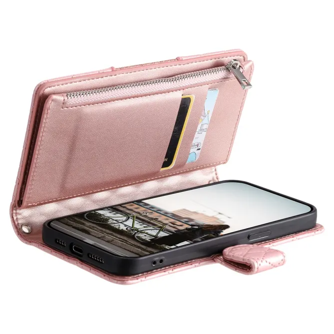 Housse Xiaomi 17T Pro matelassée zippée porte-cartes dragonne