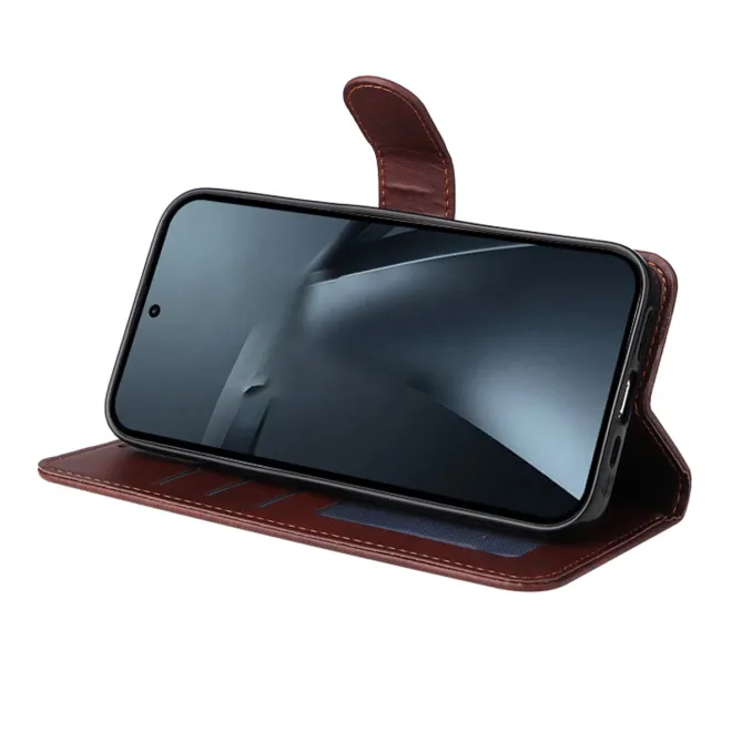 Housse Xiaomi 17T Pro Effet Cuir Porte-Cartes + Verre Trempé