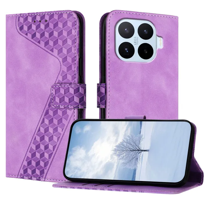 Housse Xiaomi 17T simili cuir géométrique relief