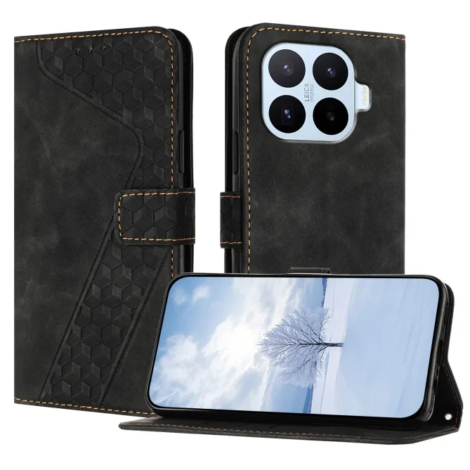 Housse Xiaomi 17T simili cuir géométrique relief