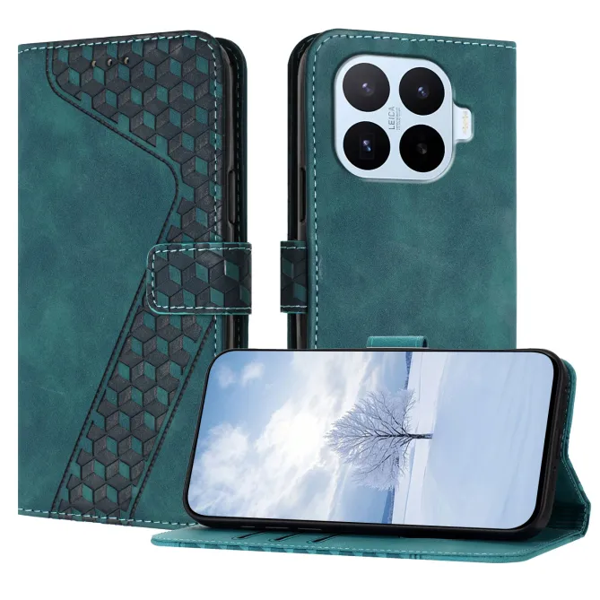 Housse Xiaomi 17T simili cuir géométrique relief