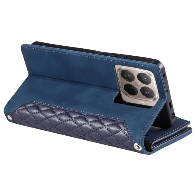 Housse Xiaomi 17T portefeuille zippé 9 cartes dragonne