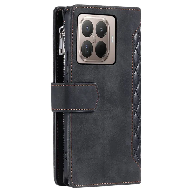 Housse Xiaomi 17T portefeuille zippé 9 cartes dragonne