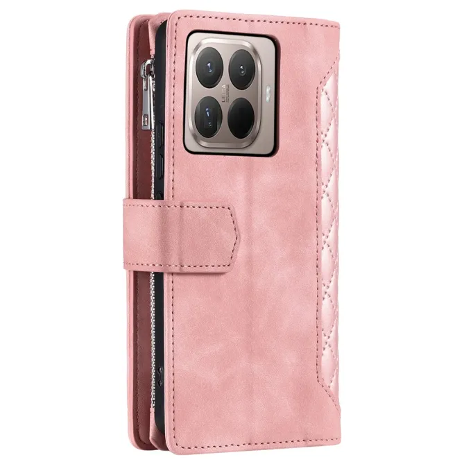 Housse Xiaomi 17T portefeuille zippé 9 cartes dragonne