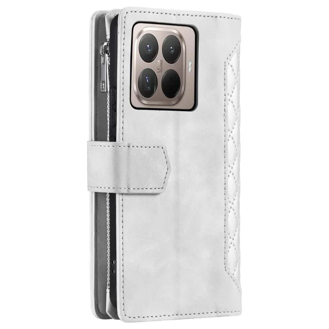 Housse Xiaomi 17T portefeuille zippé 9 cartes dragonne