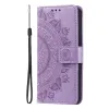 Housse Xiaomi 17T mandala soleil relief porte-cartes folio