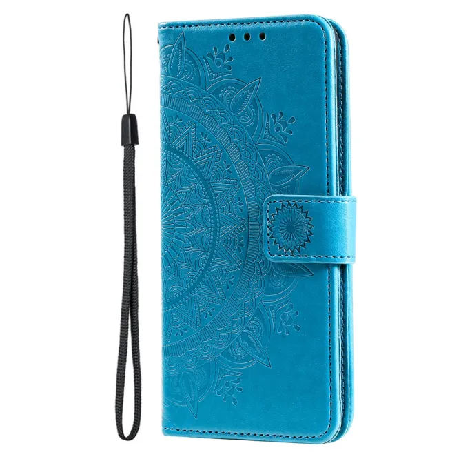 Housse Xiaomi 17T mandala soleil relief porte-cartes folio
