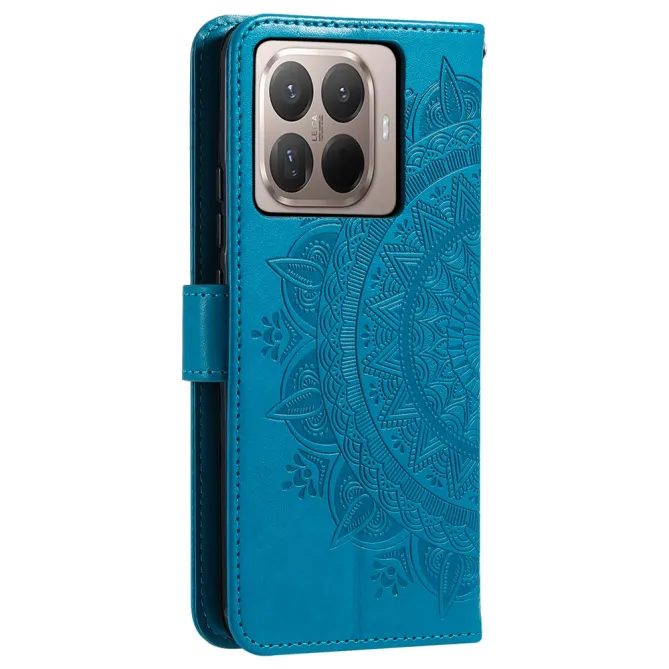 Housse Xiaomi 17T mandala soleil relief porte-cartes folio