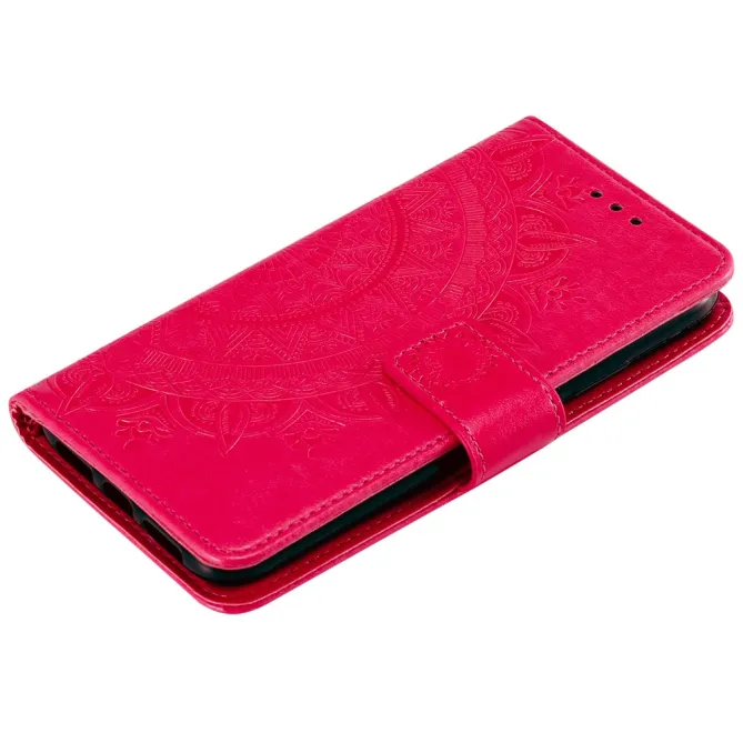 Housse Xiaomi 17T mandala soleil relief porte-cartes folio