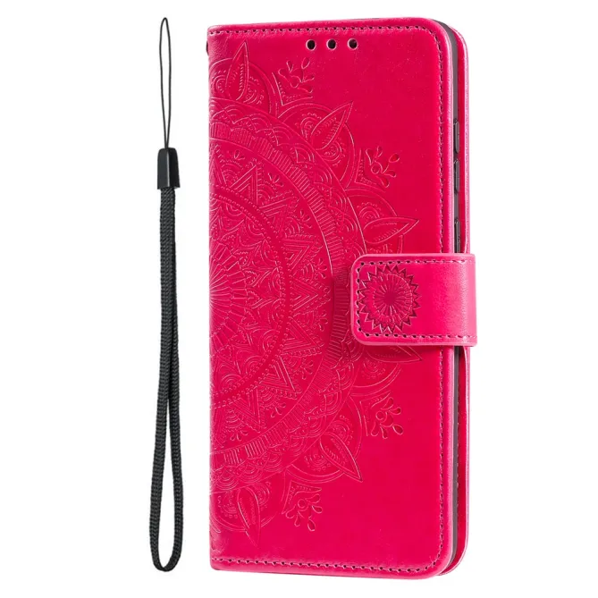Housse Xiaomi 17T mandala soleil relief porte-cartes folio