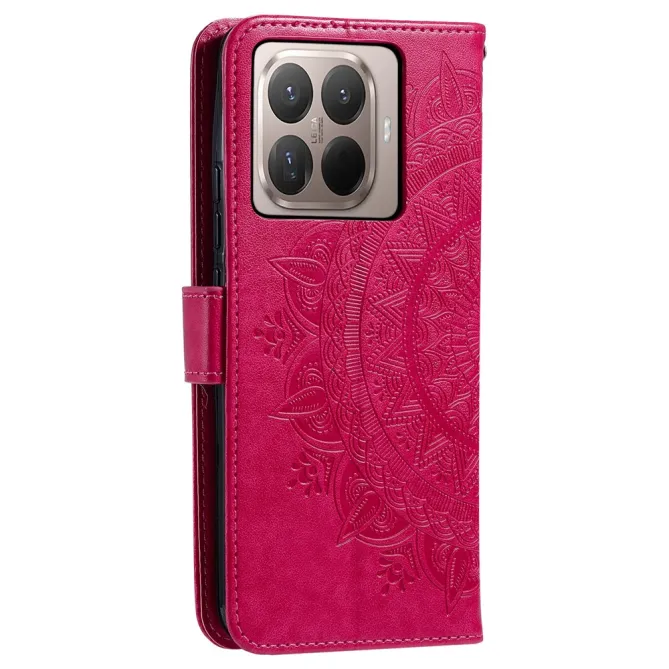 Housse Xiaomi 17T mandala soleil relief porte-cartes folio