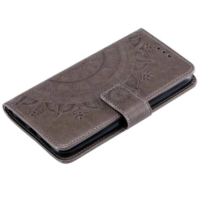 Housse Xiaomi 17T mandala soleil relief porte-cartes folio