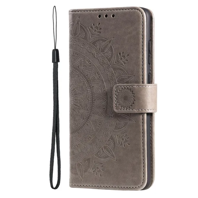 Housse Xiaomi 17T mandala soleil relief porte-cartes folio
