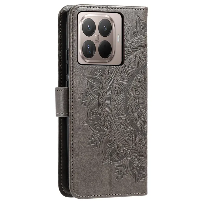 Housse Xiaomi 17T mandala soleil relief porte-cartes folio